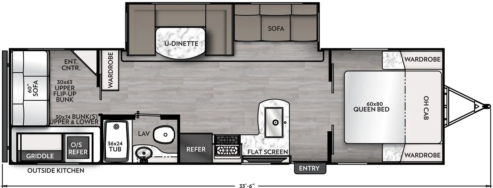 Apex Ultra Lite 291TBSS Floorplan